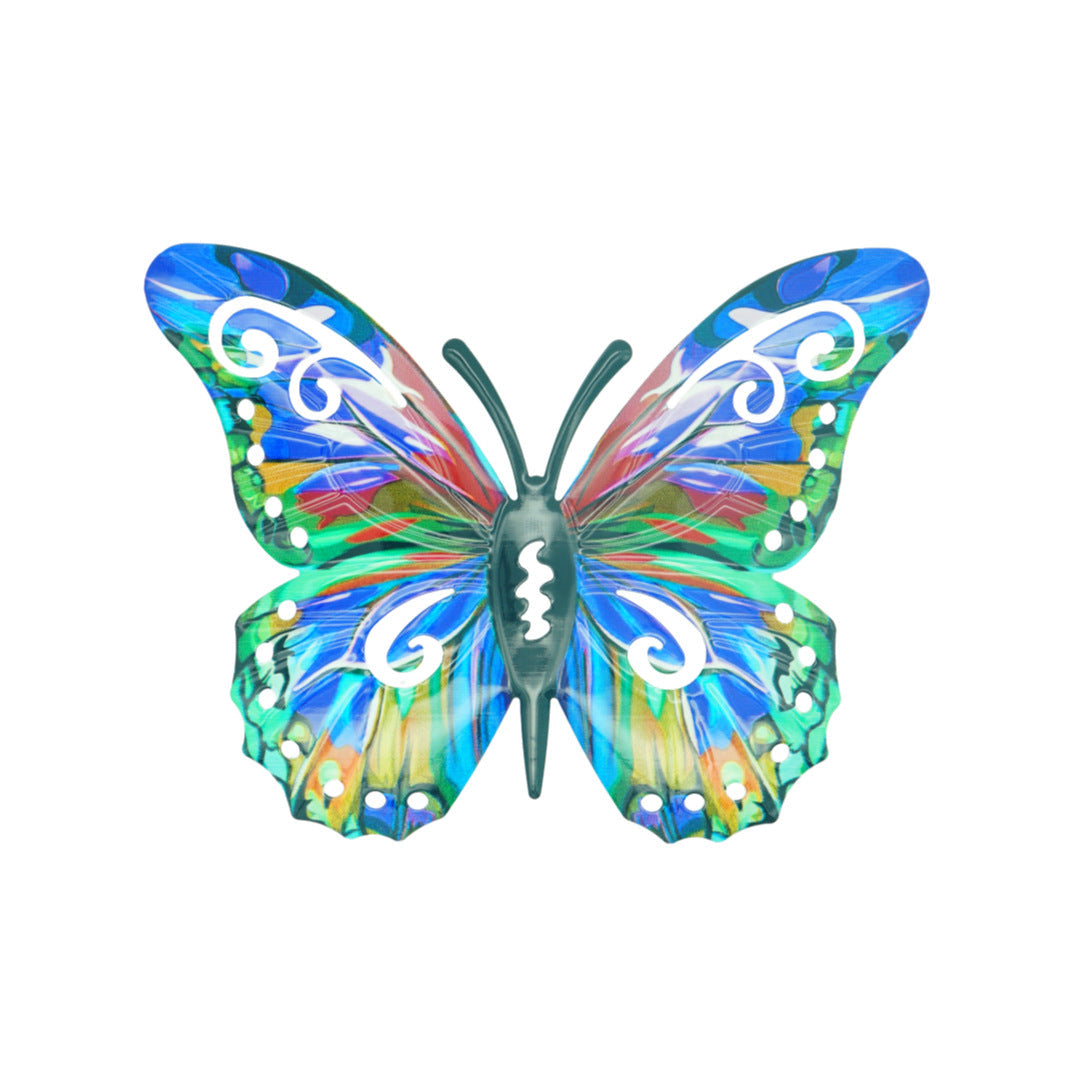 FlutterGlow – Arte de pared de mariposas metálicas