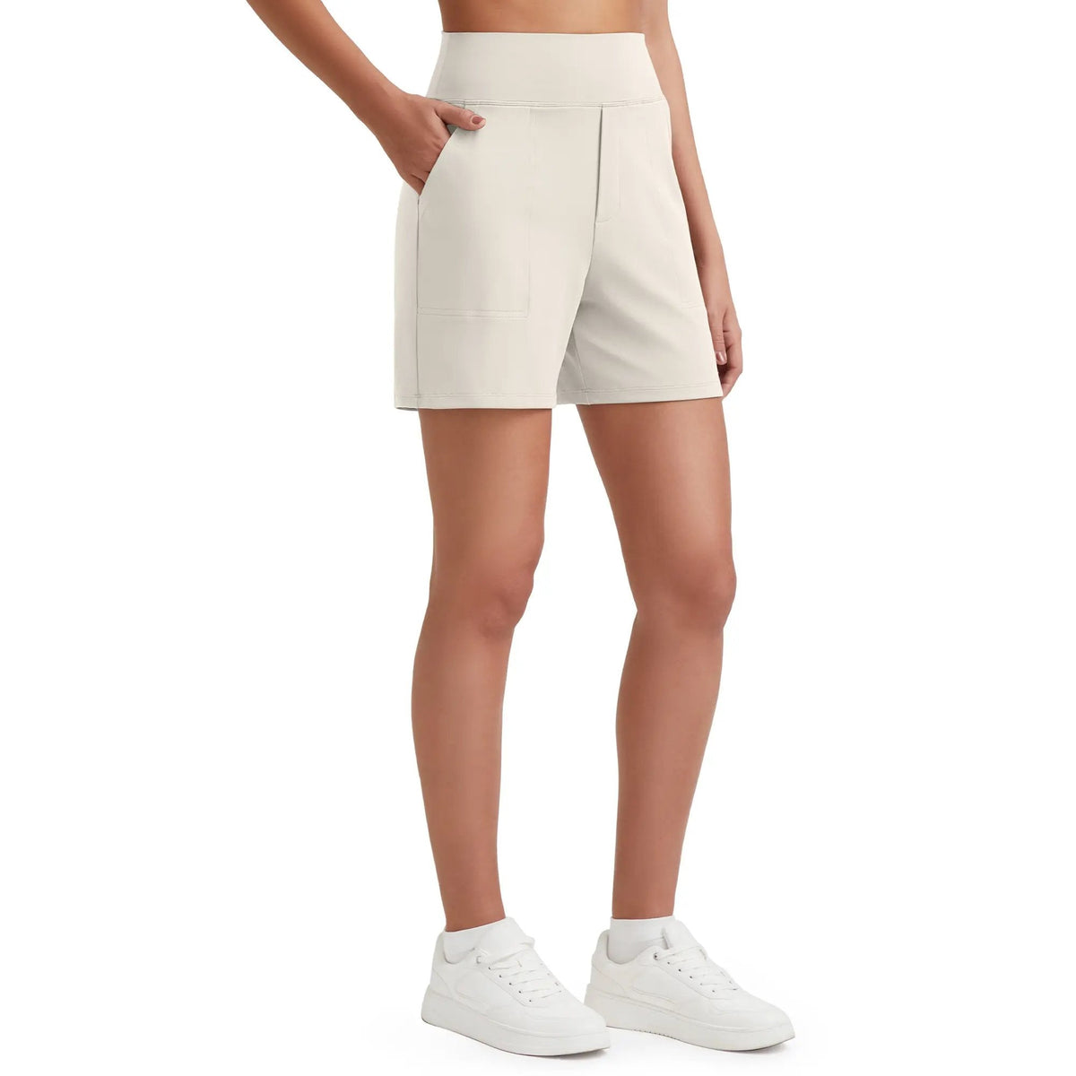 FitAura – Damen-Sportshorts mit hoher Taille