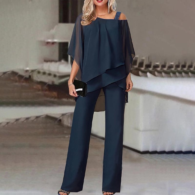 PureLuxe – Conjunto de gasa superpuesta para mujer