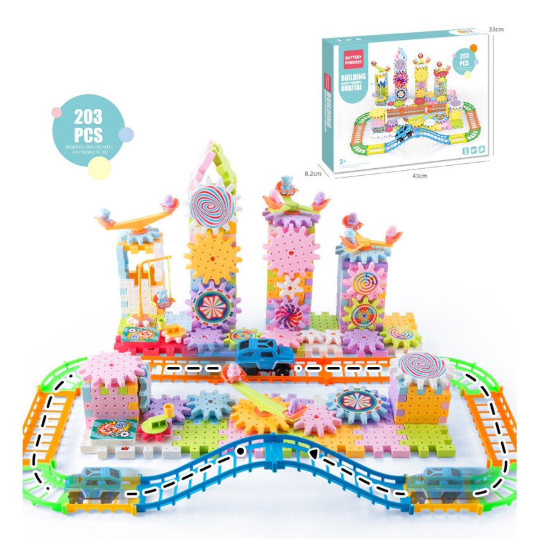 BrainBoost Builders – Montessori-Zahnrad-Bausteine