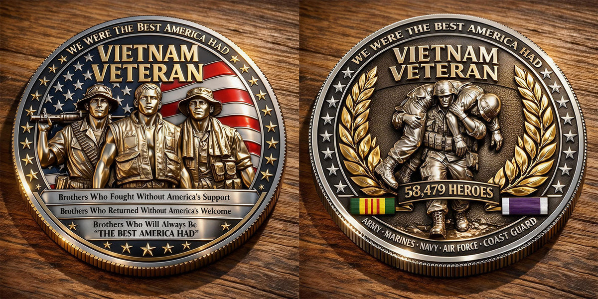 BrotherhoodMint – Moneda Conmemorativa de la Guerra de Vietnam