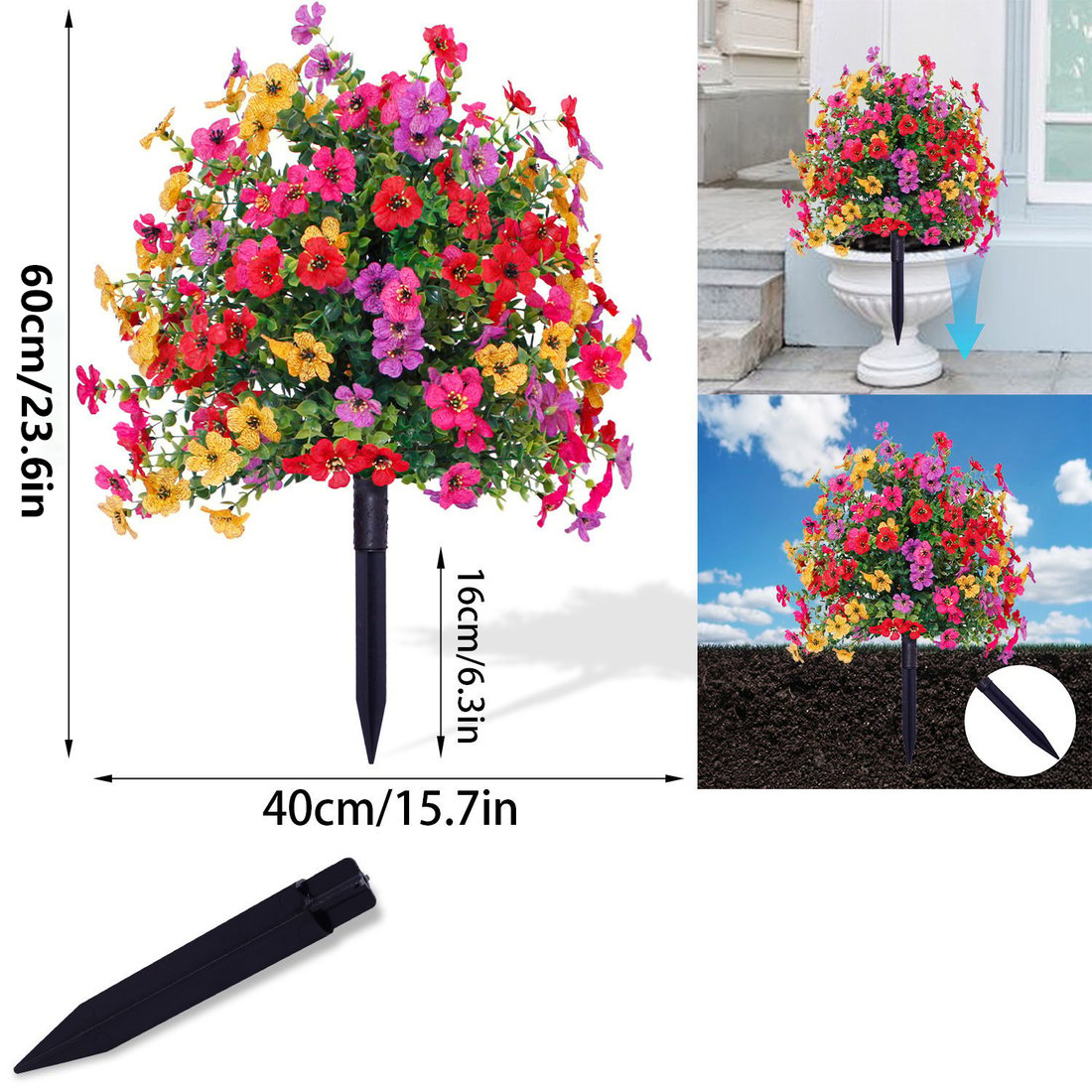 VividPetals – Allwetter-Blumenset