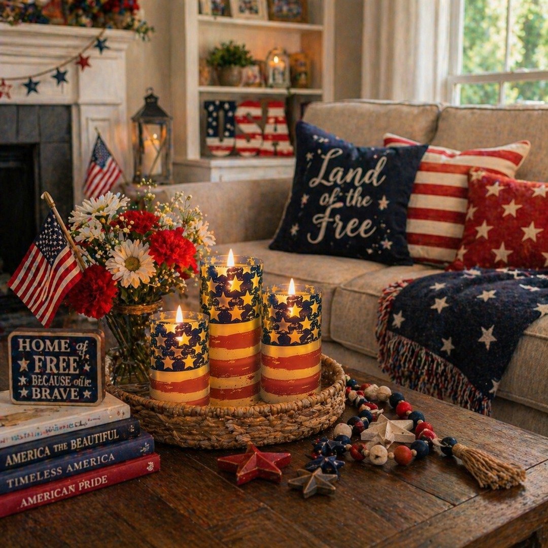 FreedomFlame – Von den USA inspirierte flammenlose Kerzenkollektion