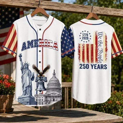 HonorNation – Camiseta de Béisbol Conmemorativa de 250 Años