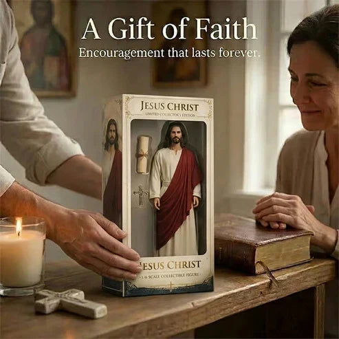 (🎁 Letzter Tag 75% RABATT)🙏✝️ Jesus Christus limitierte Sammler-Edition 1/6-Maßstab Figur