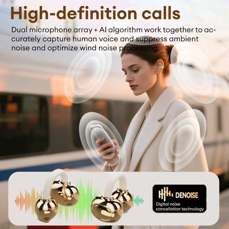 AuraClip: auriculares de clip para moda con ajuste seguro