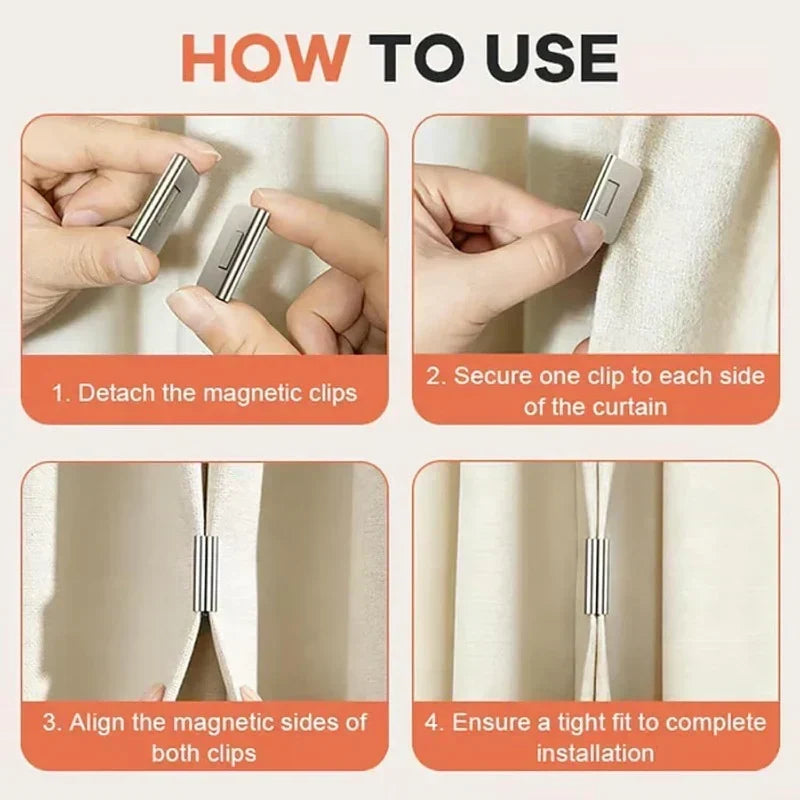 CurtainSnap – Magnetische Vorhanghalter ohne Bohren
