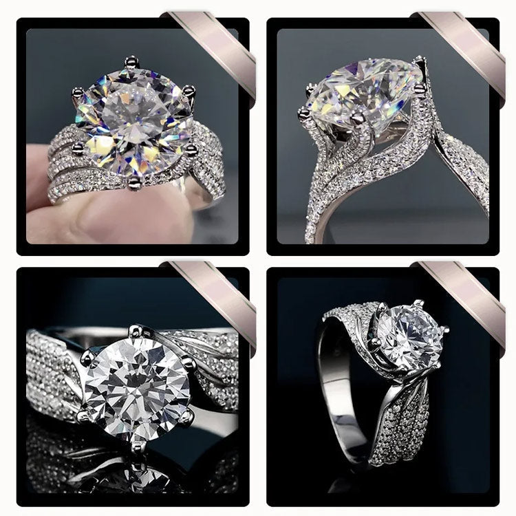 RomaBrilliance – Elegante Anillo de Moissanita de 5 Quilates