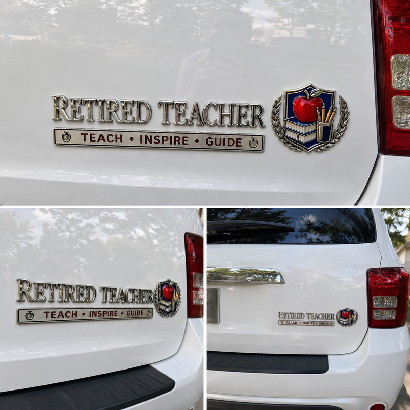 ClassroomLegacy – Auto-Emblem aus Metall für pensionierte Lehrkräfte