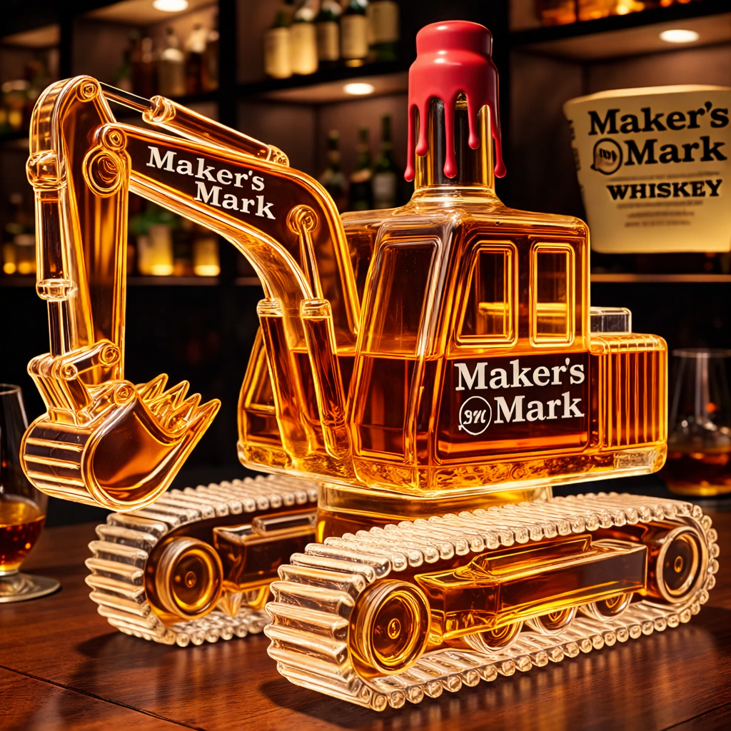 Bagger-Whiskyflasche