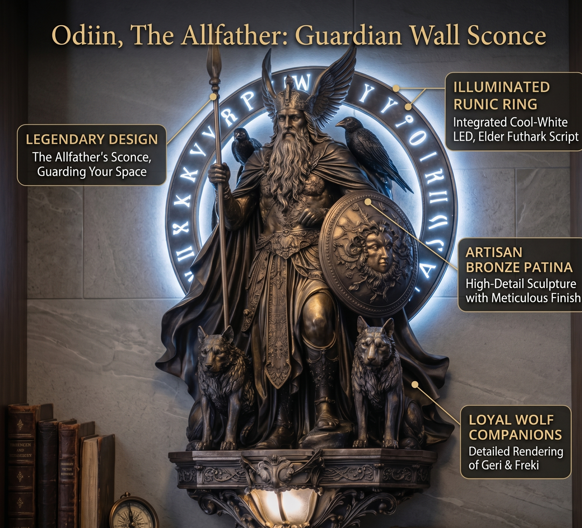Nordic Legend Light – Lámpara Guardián Odín
