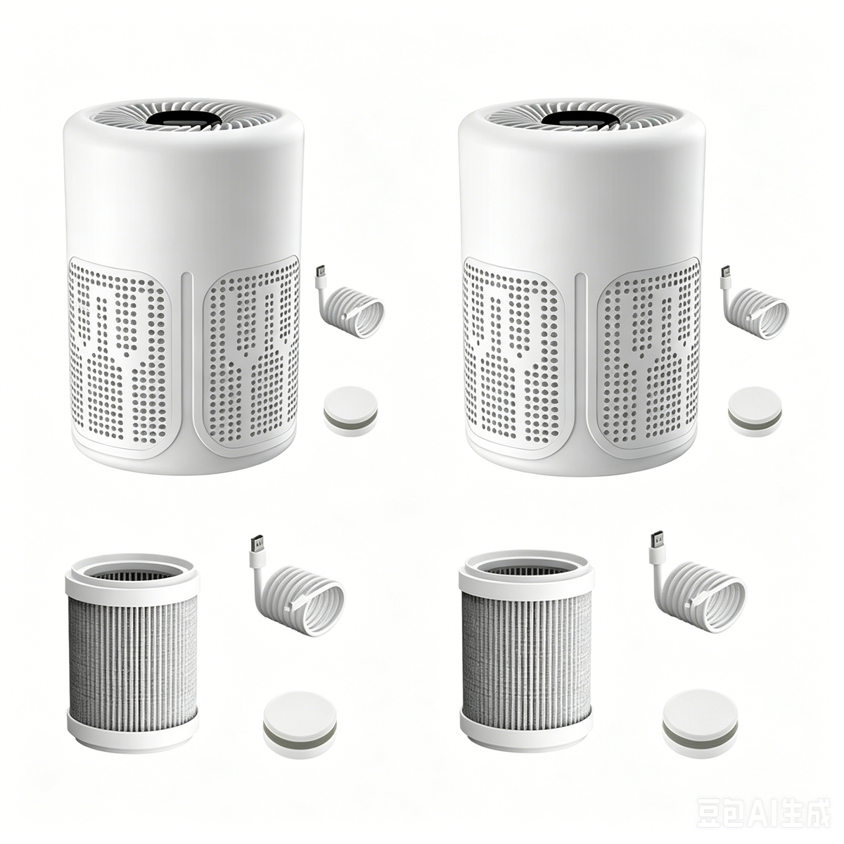 PureBreathe - Purificador de aire inteligente con filtro y tabletas de aromaterapia