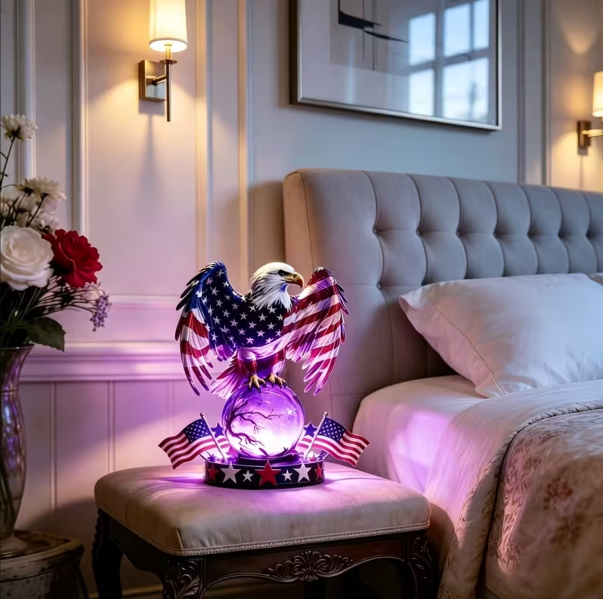 EagleGlow – Lámpara de mesa LED patriótica