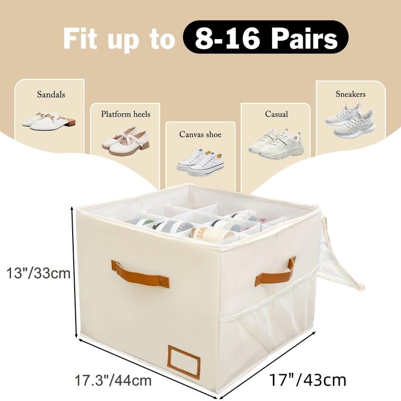 ShoeNest – Cajas Organizadoras Plegables de Tela para Zapatos