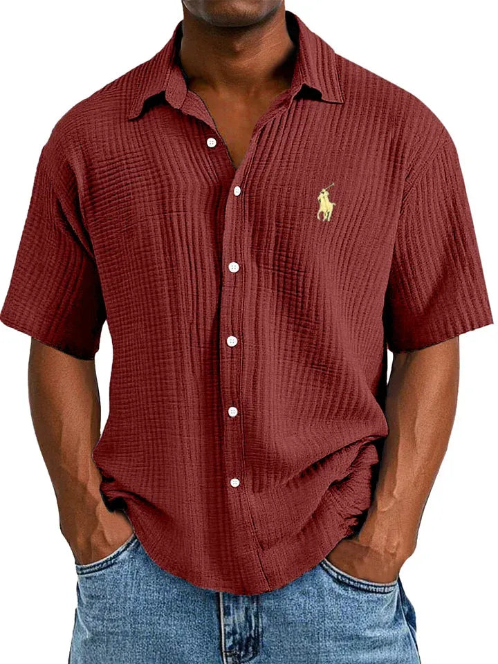 UrbanLoom – Camisa de manga corta con textura y corte relajado