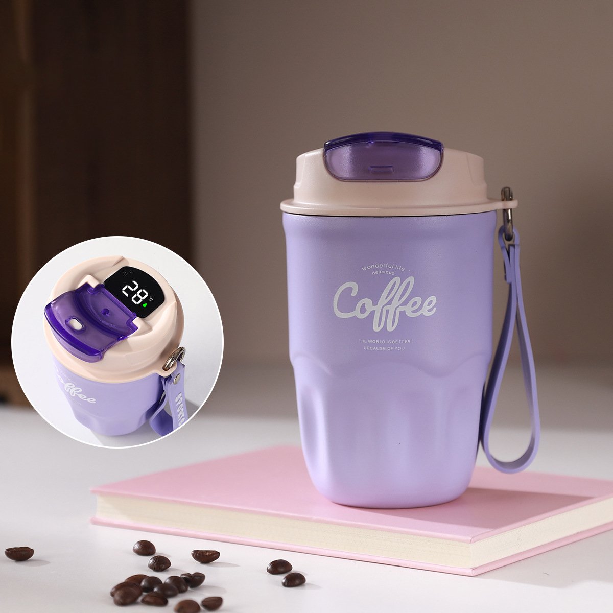SipGuard – Tragbarer Kaffee-Isolierbecher mit Temperaturverschluss