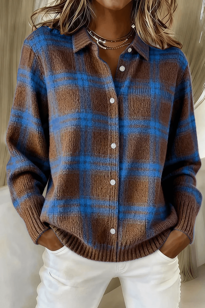 ChicWeave – Cardigan mit Karokragen