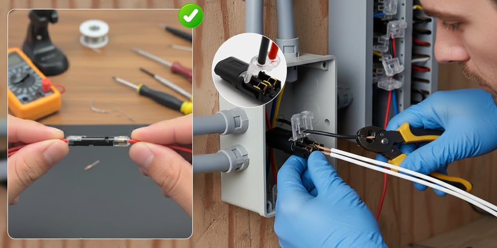 PowerSnap - Conector de cable de inserción seguro para un cableado sencillo