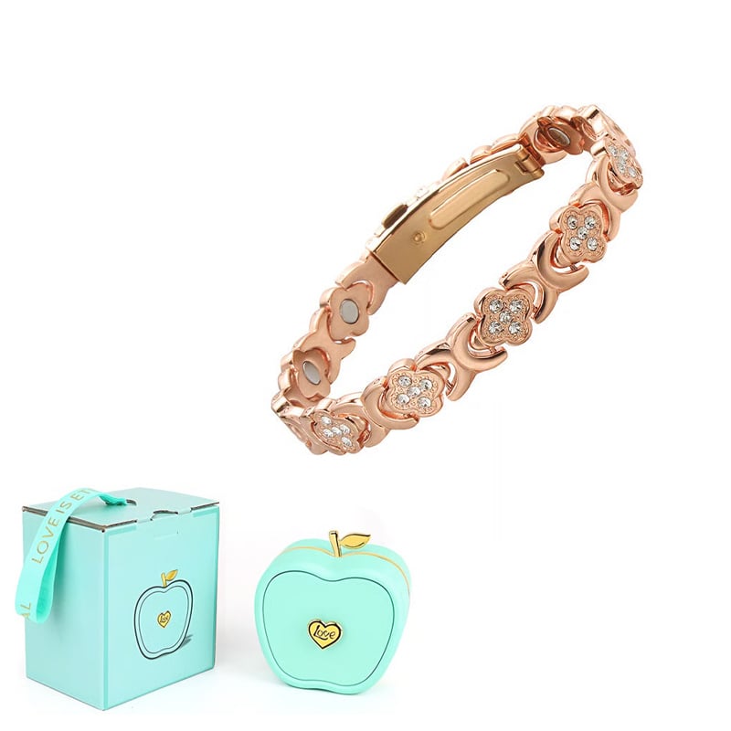 BloomGrace – Kupferarmband mit Blumen, eleganter Stil