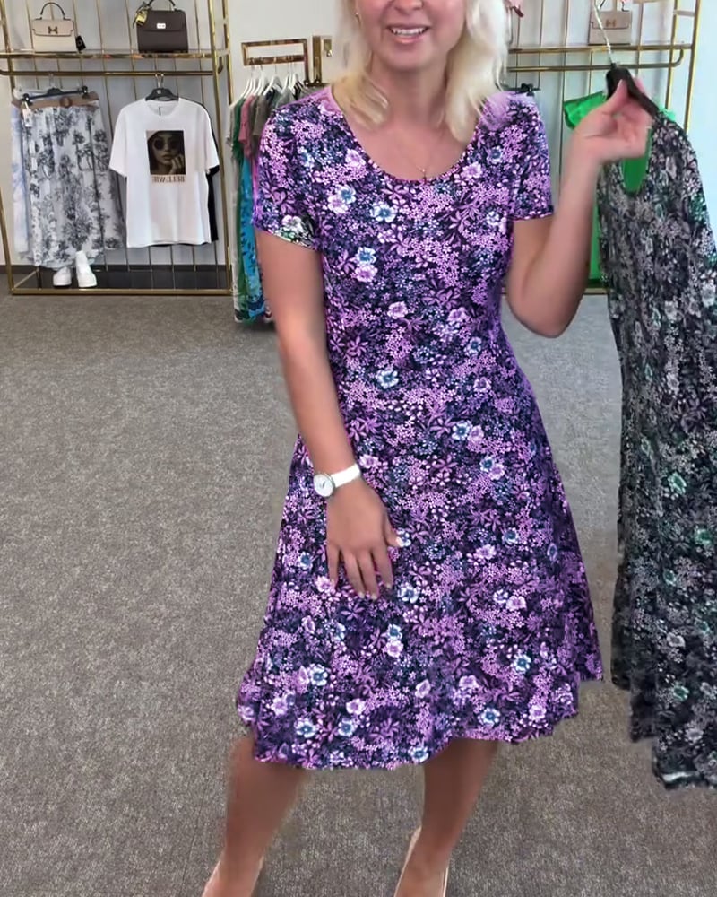 EleganceFit – Bedrucktes Kleid mit schlanker Taille