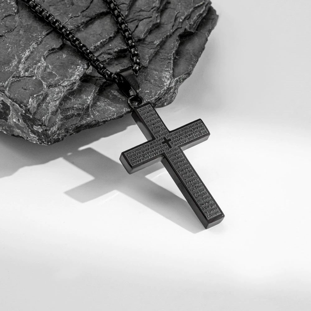 FaithScript – Collar con crucifijo "El Padrenuestro"