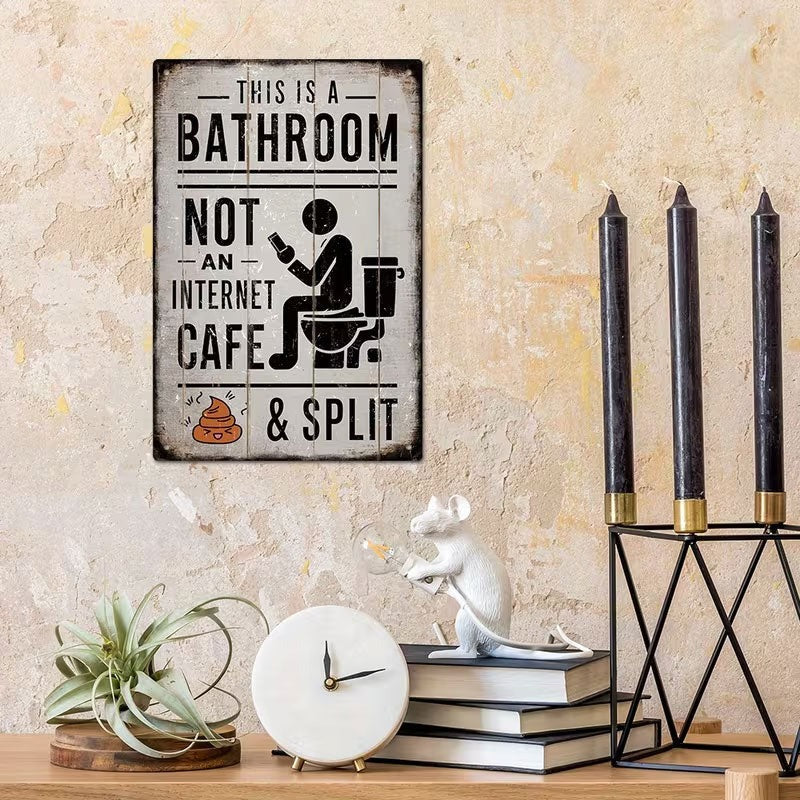 Badezimmer-Café geschlossen – Lustiges Metallschild