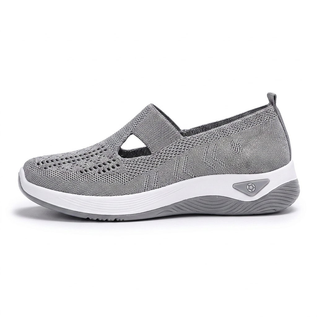 Pebble — Zapatillas sin cordones para caminar con suela curvada