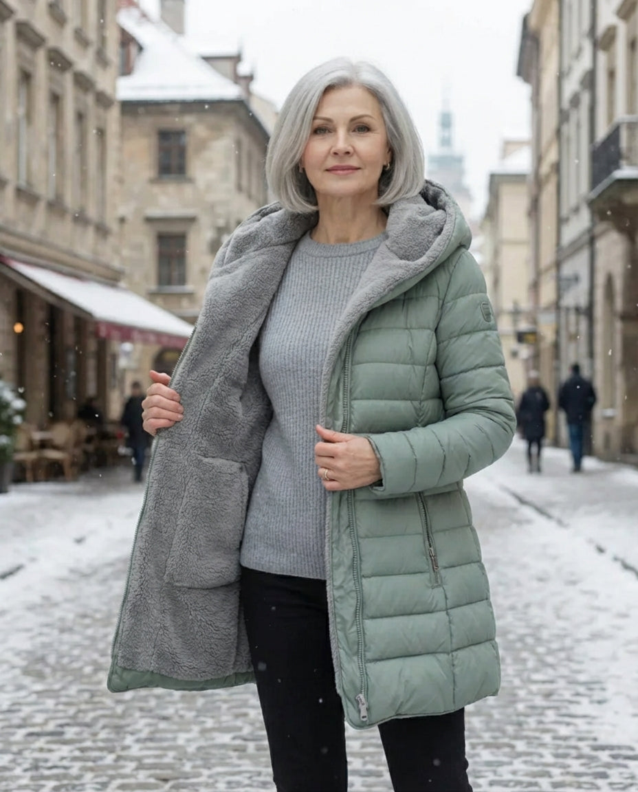 Olivia™ – Isolierte Winterjacke mit Sherpa-Kapuze