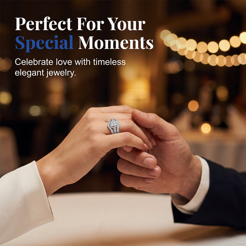 EverShine – Ring mit funkelndem Zirkonia im Prinzessschliff