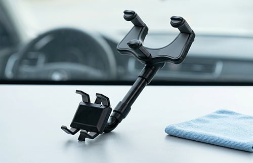DriveView – Soporte de teléfono para espejo retrovisor 360°