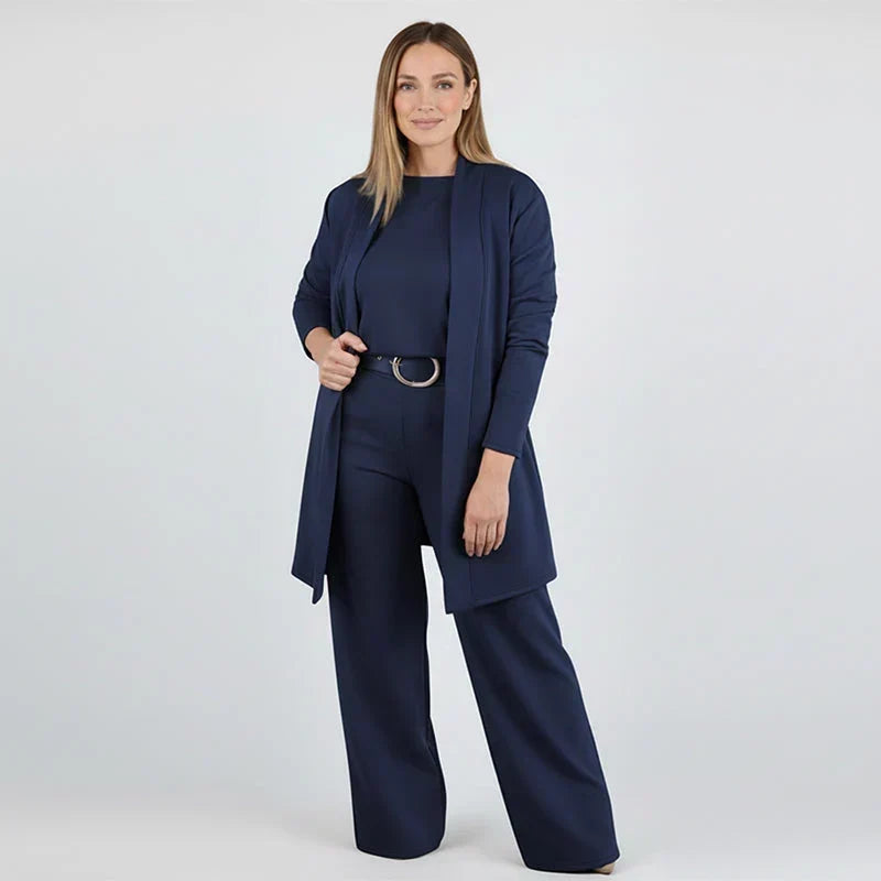 Elegante conjunto de 3 piezas con caída fluida – Lunara™