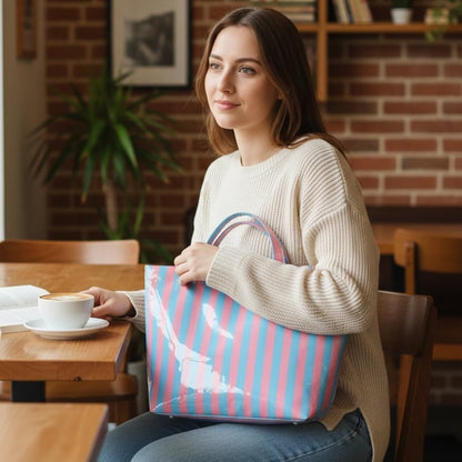 CarryWave – Bolso tote a rayas de lona duradero