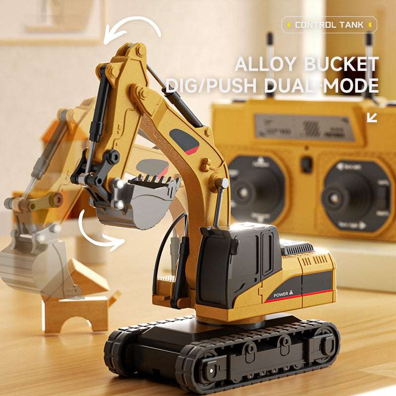 TitanSite – Interaktives Set aus RC-Bagger, Muldenkipper & Gabelstapler