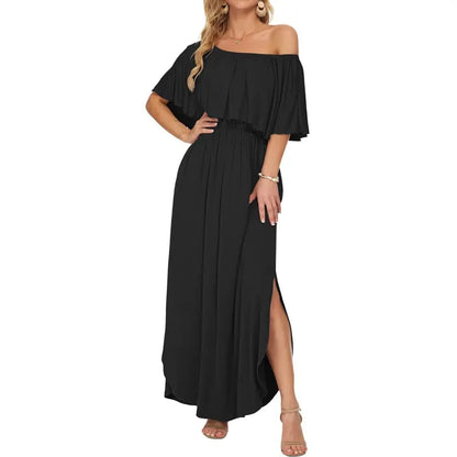GraceLoom – Vestido Fluido de Hombros