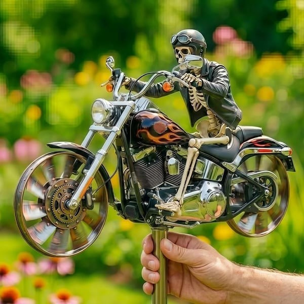 ReaperRide – Molinillo de viento de calavera motera