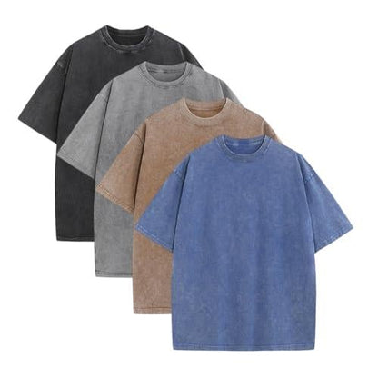 Oversoul – Camisetas desgastadas de corte holgado