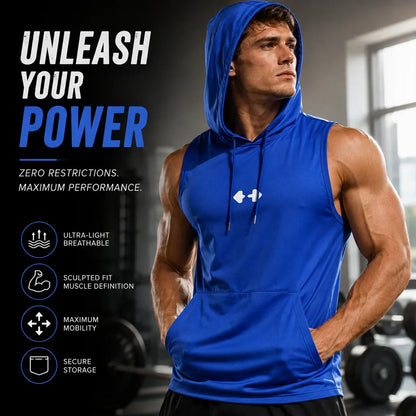 FlexCore – Camiseta sin mangas con capucha de alto rendimiento