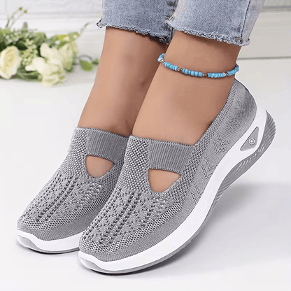 Pebble — Zapatillas sin cordones para caminar con suela curvada