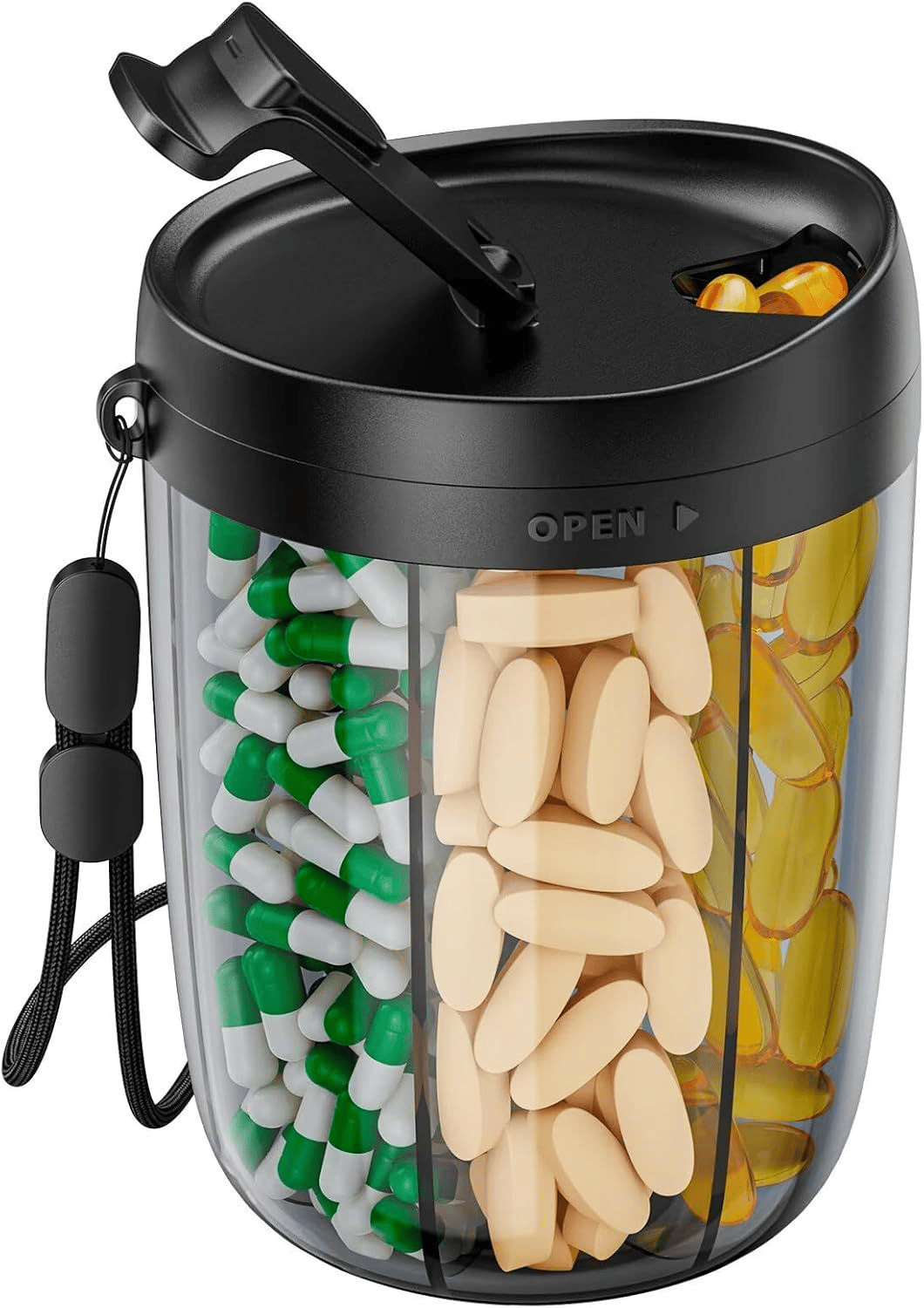 DailyMeds – Tabletten-Aufbewahrungsbox mit 6 Fächern