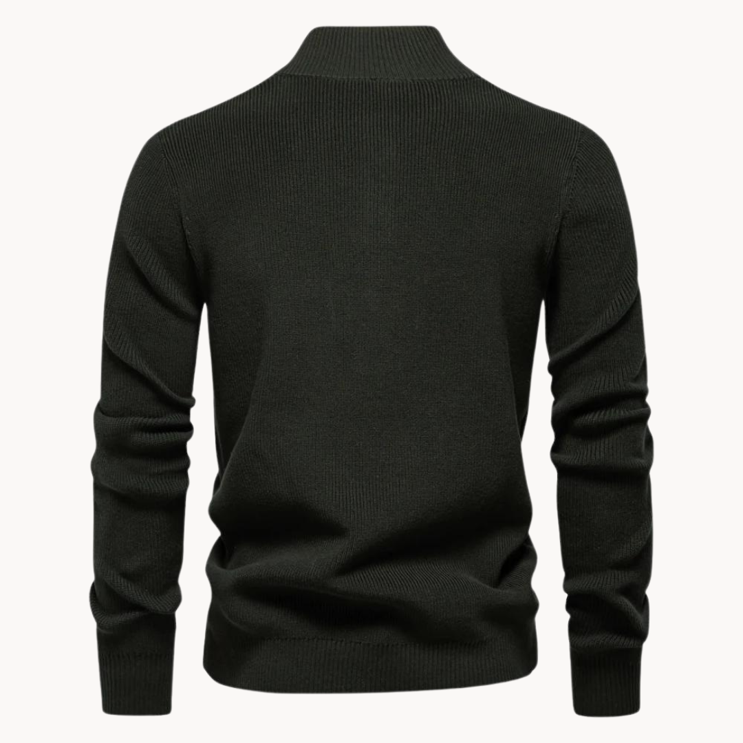 Ashton Button Mockneck Sweater | ALEVITA