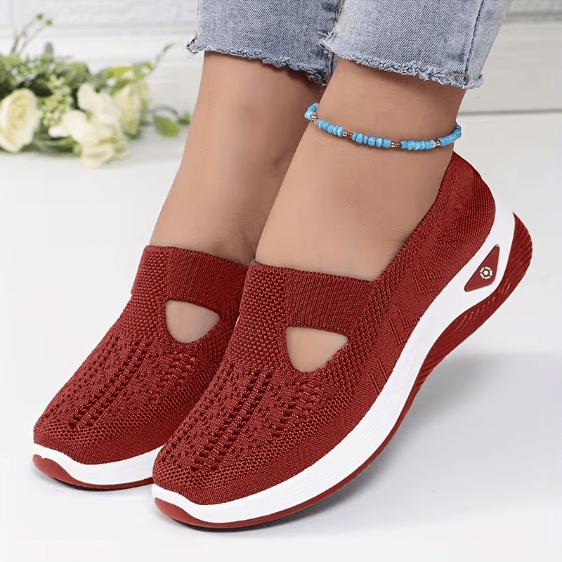 Pebble — Zapatillas sin cordones para caminar con suela curvada