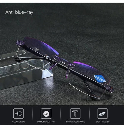 VisionGuard – Gafas de lectura de doble uso Sapphire antirreflejante de luz azul