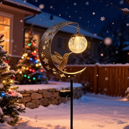 MoonFeather – Estaca Solar Decorativa de Jardín Colibrí