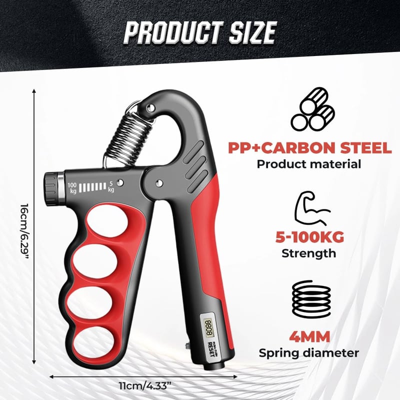 GripTrack – Ejercitador de mano con contador automático
