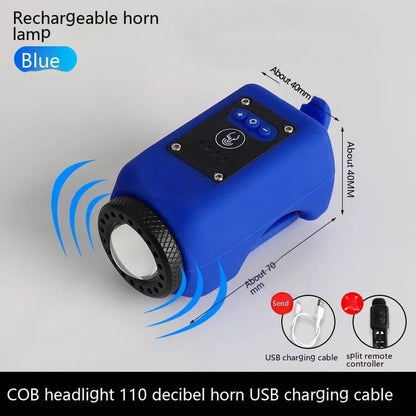 RideSafe – Claxon electrónico para bicicleta con potente foco