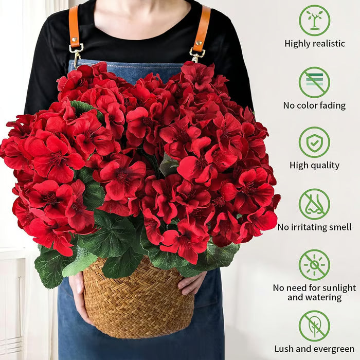 EverBloom – Flores de Geranio Artificiales para Exterior