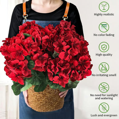EverBloom – Flores de Geranio Artificiales para Exterior