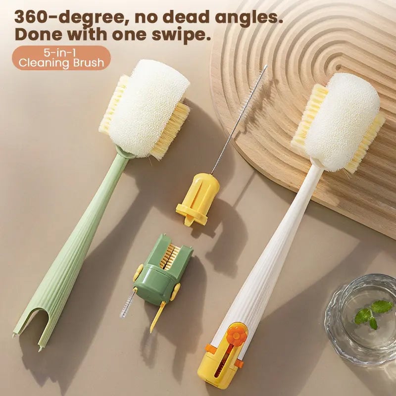 BrushPro | Cepillo de limpieza de botellas 5 en 1 versátil