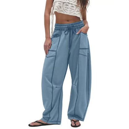 StreetLoom – Pantalones de barril holgados para mujer