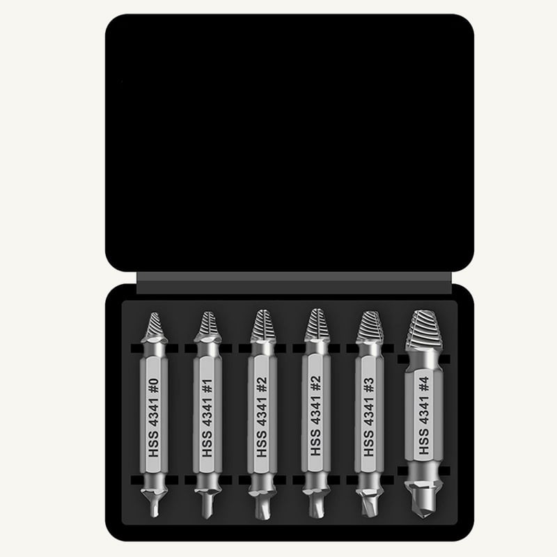 FixGrip – Set zum Entfernen beschädigter Schrauben, 6-teilig